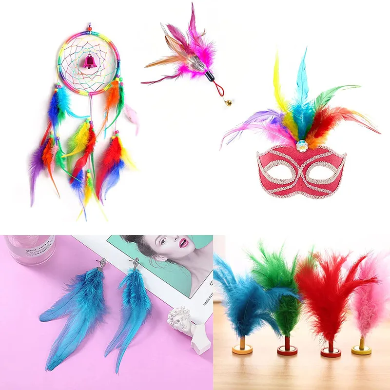 50pcs Diy Large Feathers For Wedding Dress, Children'S Handicraft  Decoration, Party Decoration, Mask Feathers