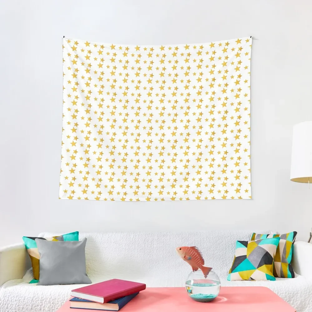 

Golden Stars Tapestry Wall Art Bedroom Deco Cute Decor Tapestry