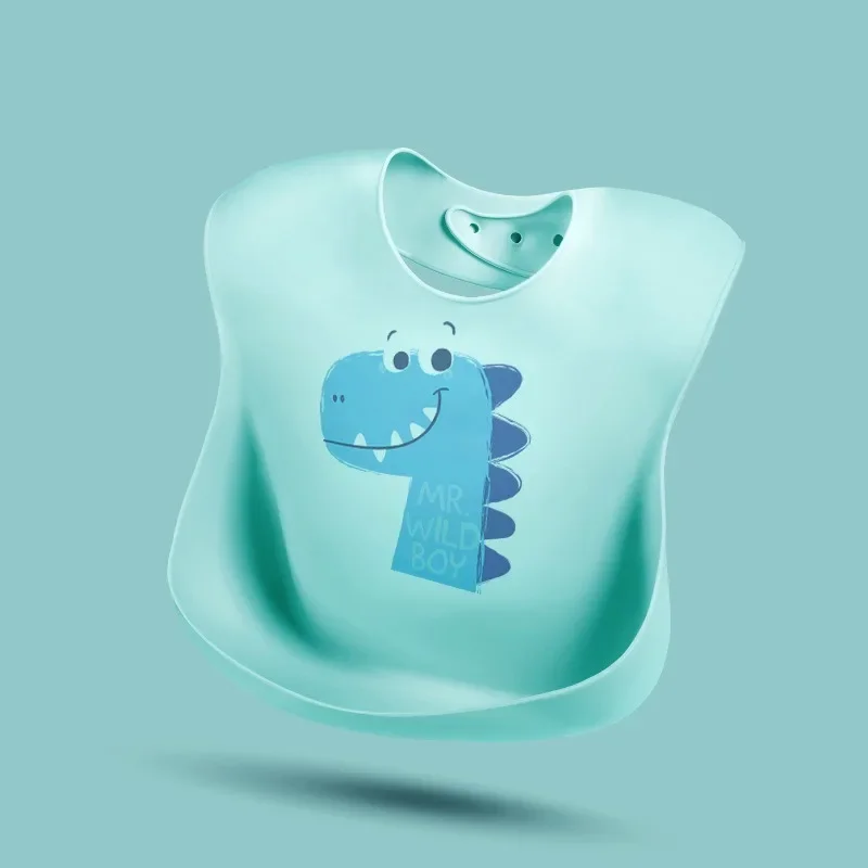 

Simple Baby Silicone Bib Baby Bib Pocket Children's Cartoon Waterproof Easy-to-clean Saliva Towel