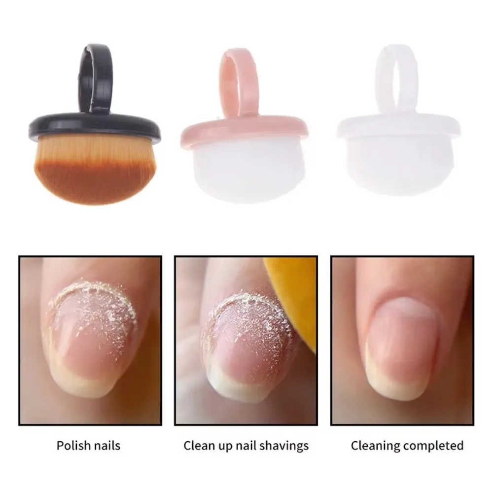 Oval Nails Art Dust Brush nail art brushes DIY Manicure Tools Gel Dust Cleaning Ring-shaped Brush Plastic Nails Art Cleaning