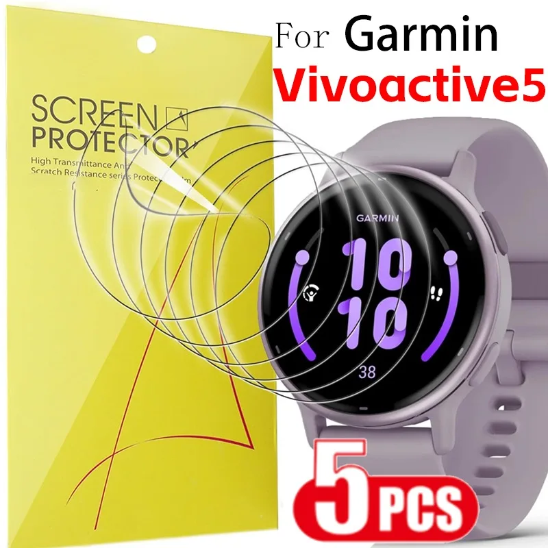 5/1Pcs Protective Films for Garmin Vivoactive 5 Smartwatch HD