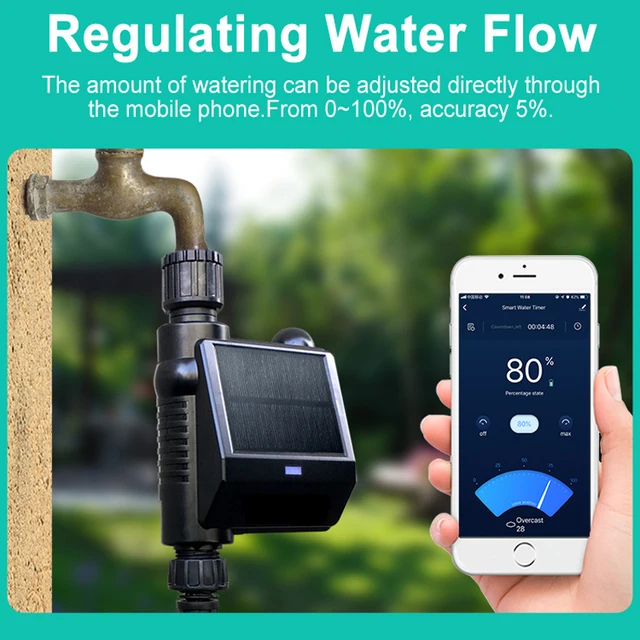 Tuya Intelligens Zigbee Kerti Napenergia -Öntözés Időzítő Golyó Szelep Sprinkler Csepegtető Öntözőrendszer Vízvezérlő Élettartam - Image 3