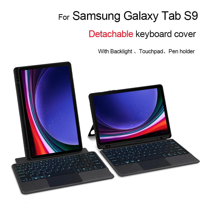 Casing Keyboard Bluetooth Touchpad dapat dilepas untuk Samsung