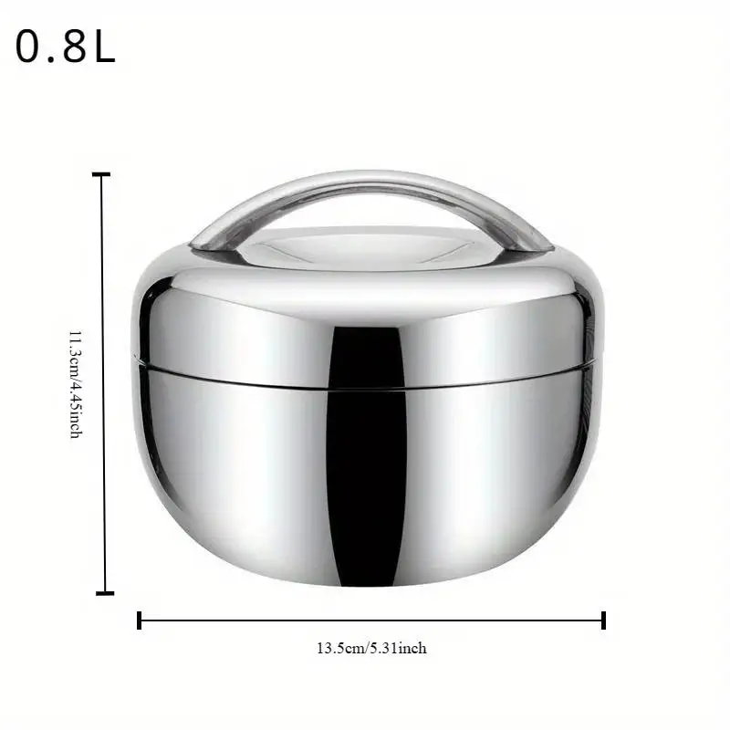 New Portable Office School Insulated Stainless Steel Bento Food Container Lunch Box Home Kitchen Storage Rice Box Supplies