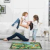 Children's Play Mat Foldable Toddler Toy Track Rug Car Dinosaur Polyester for Toddlers Carpet 3