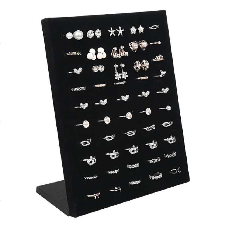 Black Velvet Jewelry Holder Fashion Earrings Ear Studs Necklace Display