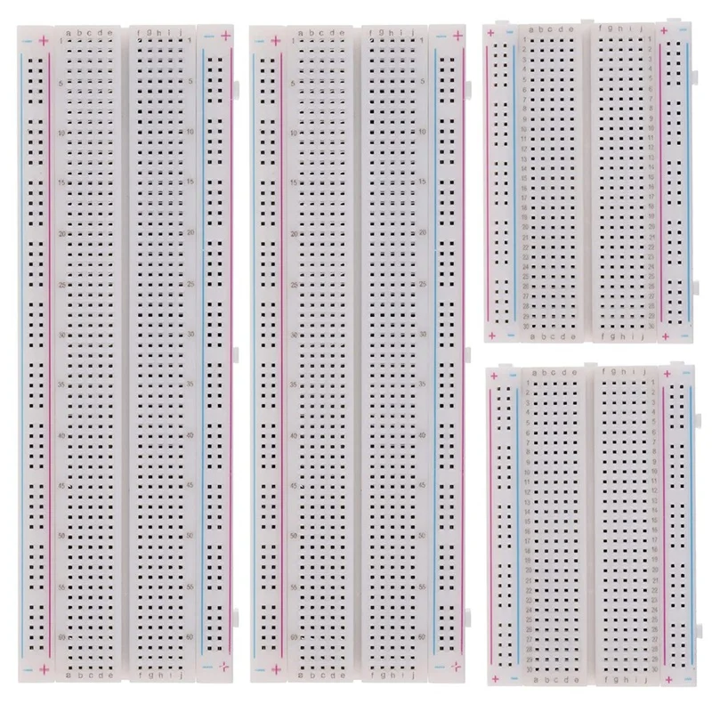 GEGE Solderless Breadboard Kit 2 Pcs 830 Tie Points + 2Pcs 400 Tie Points + 2 Set 65Pcs Flexible Breadboard Jumper Wires