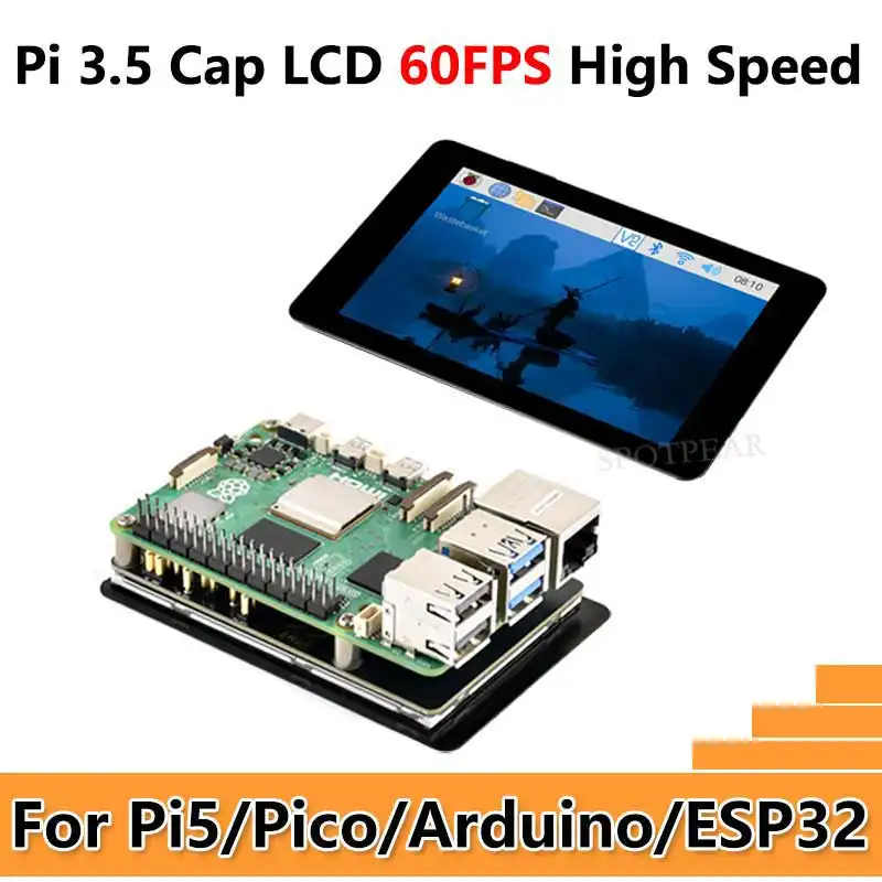 Raspberry Pi 3.5 inch LCD F Display Capacitance TouchScreen 320x480 60fps ST7796 GT911 Also For Arduino/Pico2/ESP32/RP2040/RP235 image 2