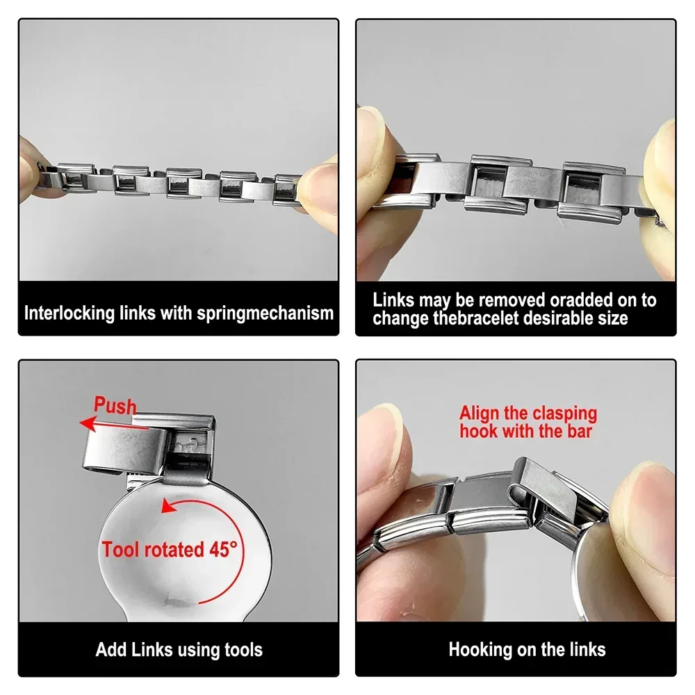 Italienisches Charm-Gliederarmband für Damen und Herren, 9 mm breit, silber- und goldfarben, Edelstahl, zum Selbermachen von Schmuck, Großhandel_voghion.com