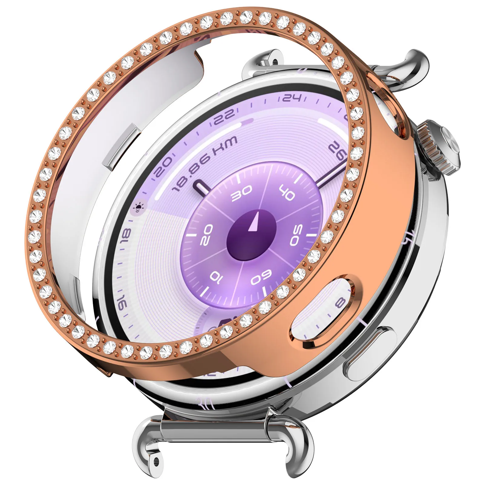 Elegant Bling Crystal Diamond Watch Case Cover with Screen Protector