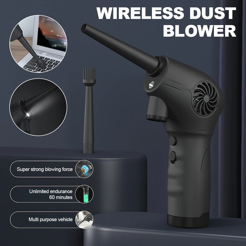Cordless Air Duster Portable Large Capacity 15000 Mah Electric Keyboard