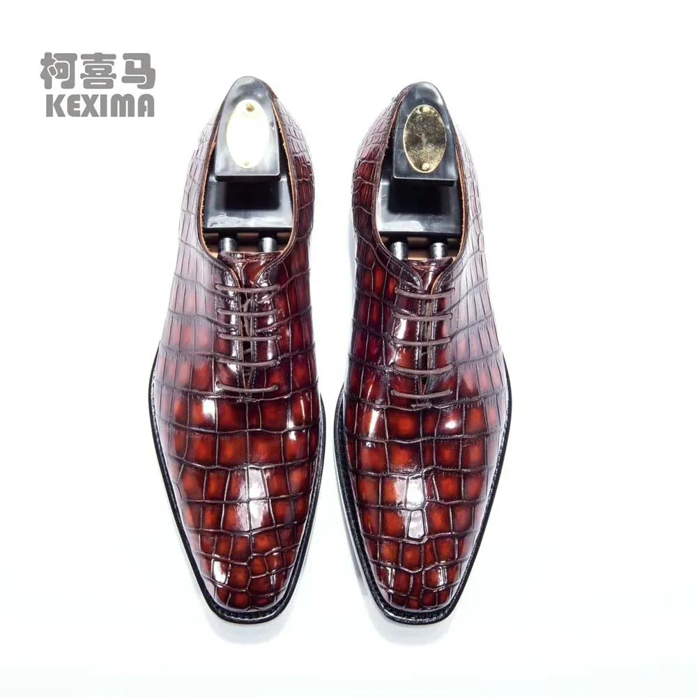 

chue new arrival men dress shoes men formal shoes men crocodile leather shoes color brush wedding shoes for male