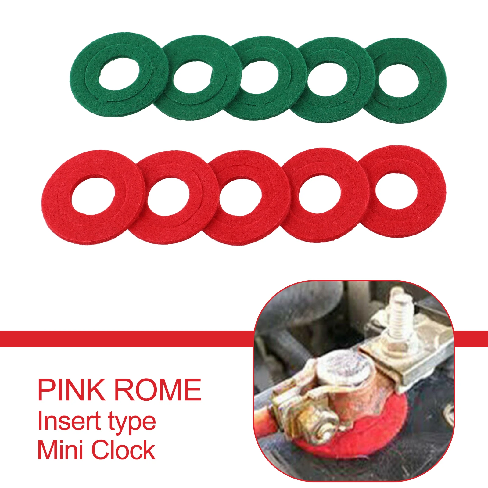 

Brand New Durable High Quality Washers Anti Corrosion Pad Parts For Larger Battery Terminals Red & Green 20Pcs