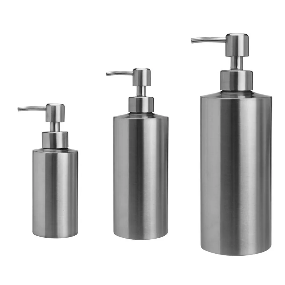 

Liquid Soap Dispenser Gel Bottle 304 Stainless Steel Kitchen Bathroom Lotion Pump 250ml350ml550ml