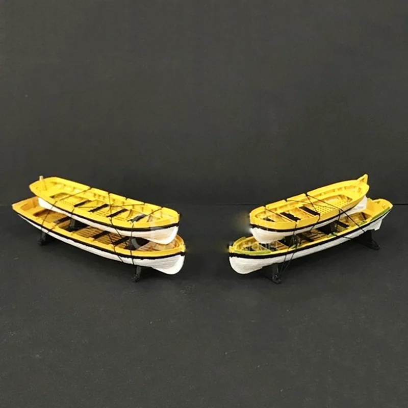 1:96 Full Rib Dinghy Model Boat Mini Lifeboat Kit Di Montaggio Modello In Legno Non Finito Boy Toy