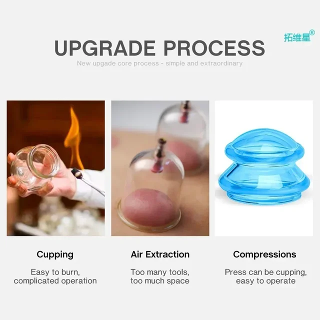 Anti-cellulite Silicone Suction Cup Ventosas Massage Body Cups Vacuum Cupping Therapy Set Masajeador Face Sucker Slimming Jars 3