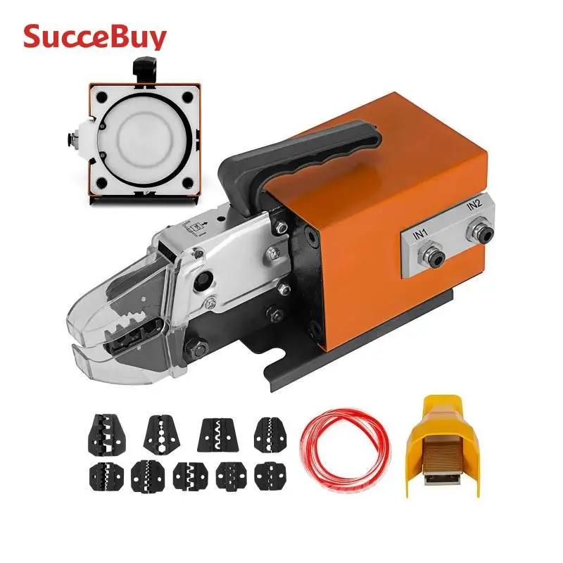 SucceBuy Pneumatic Crimping Tool Am-10 Air Powered Wire Terminal Crimping Machine Crimper Plier Machine 10 Sets Of Dies