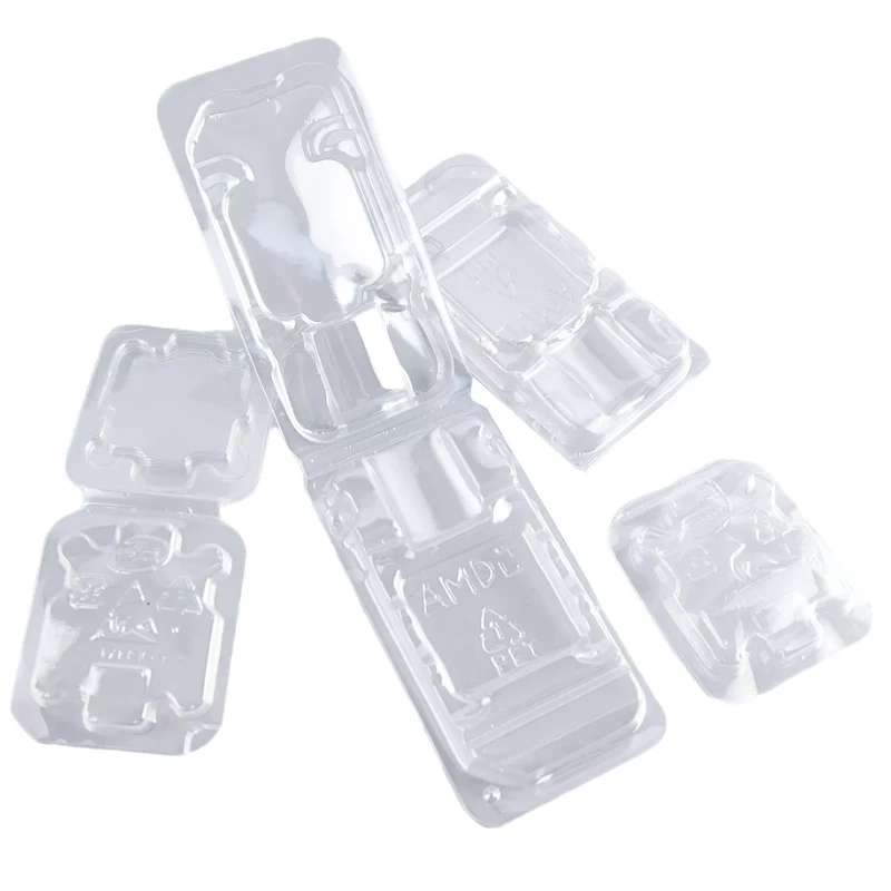 Storage Boxes Clamshell Case CPU 775 1155 Box Plastic Protection Box Universal AMD/940/AM4 For Intel IC Chipset 10pcs