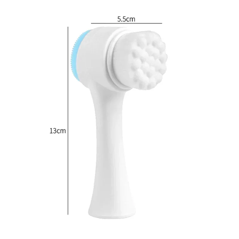 Facial cleansing brush double-sided blackhead removal product pore cleaner exfoliator face scrub