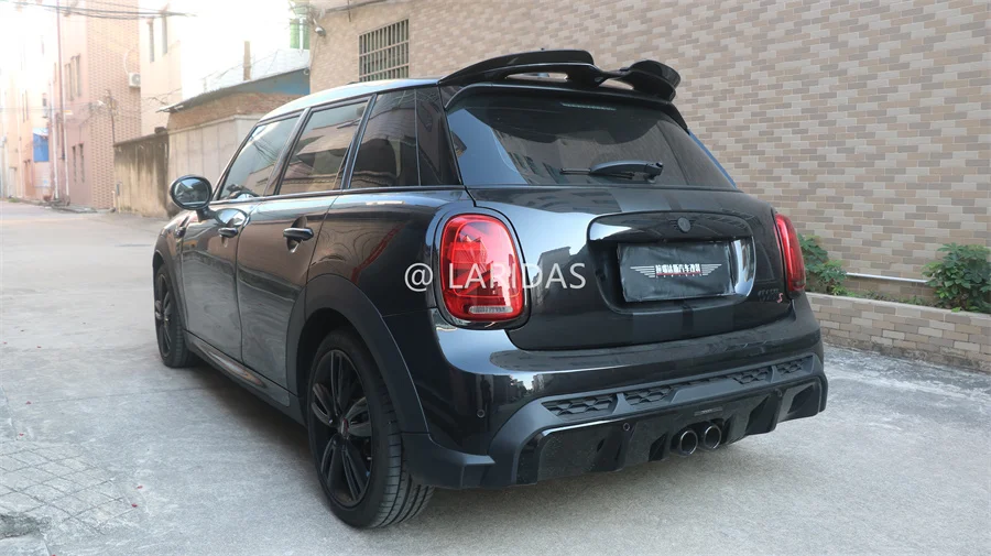 2 Stück Kohle faser Heckspoiler verlängerung für Mini JCW John Cooper Works F55 F56 Heckflügel klappen Zubehör Karosserie Außen Kit – Detail 6