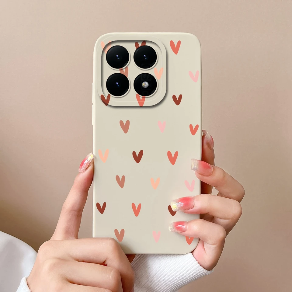 Colorful Love Heart Fall Prevention Antifouling Lightweight Back Cover Case