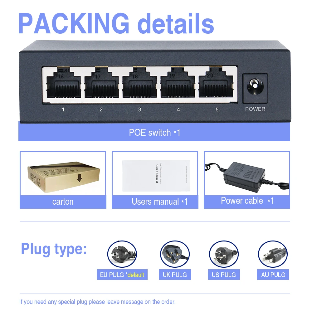Optfocus-active Ethernet Switch Ethernet Hub Splitter Divisor de Energia Power Splitter 48w 802.3af 802.3at - Imagem 6