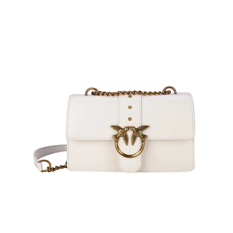 Swallow Print 2024 Korean Style Crossbody Bag-Adjustable Chain Strap Mini Square Purse for Women,Versatile Day-to-Night Fashion