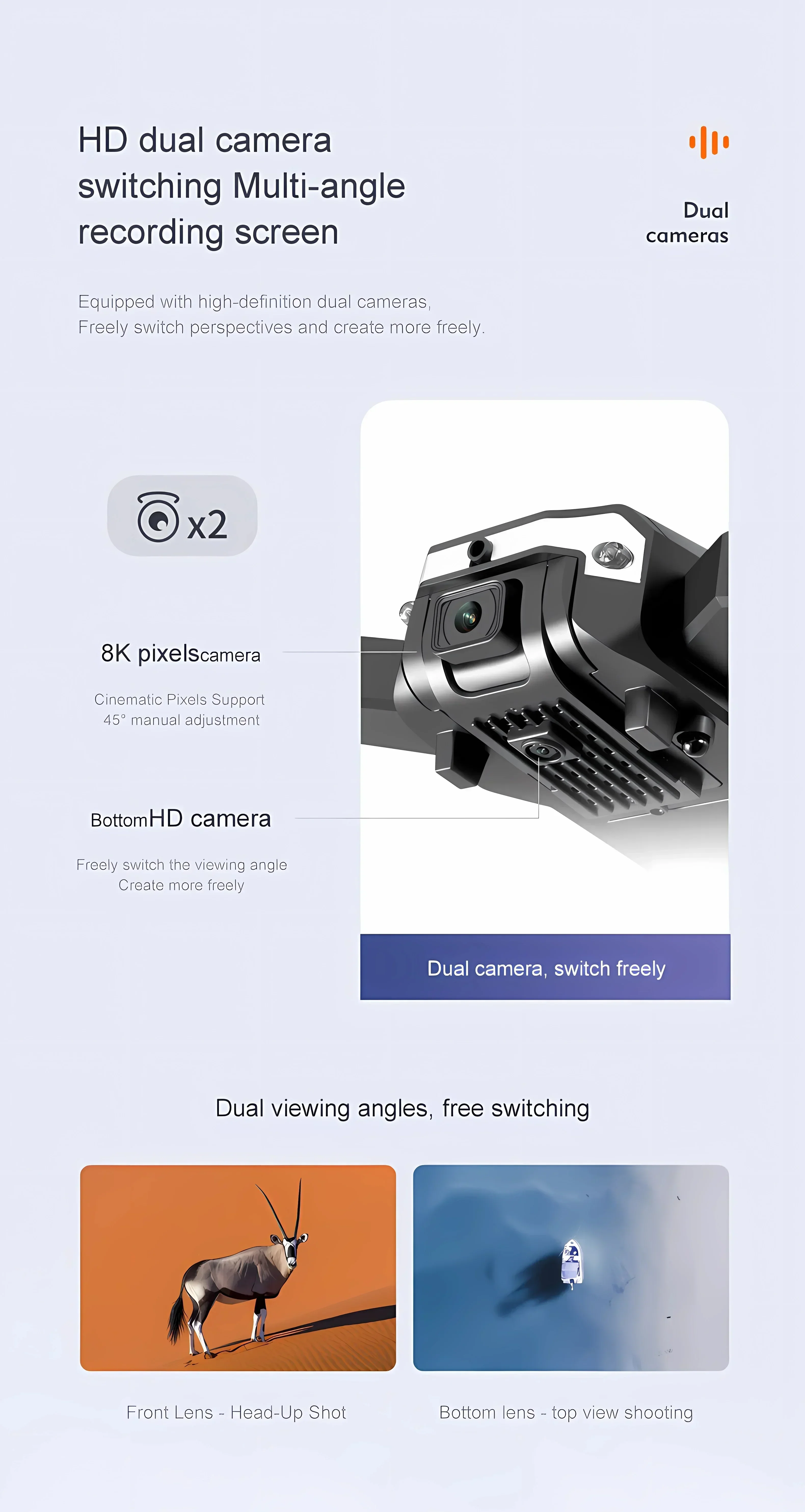 Description Picture 6 of itemNew S6 Max 8K Drone Professional Foldable Quadcopter Aerial HD Camera GPS RC Helicopter 10KM Obstacle Avoidance Sell Apron