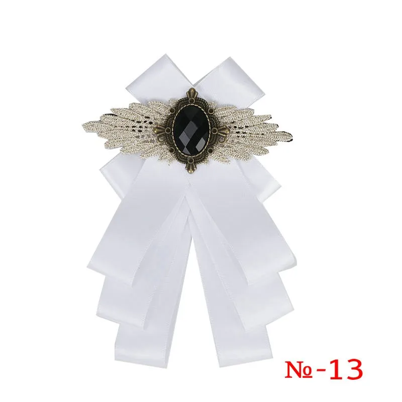 Neue Unisex-Schleifenbroschen für Damen, modische Schleifenkragen-Pins für Hemden, Kleidung, Krawatten, Schleifen, Anzüge, Schleifen für Schulmädchen. – Detail 14