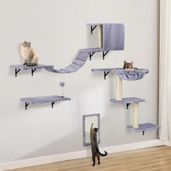 Wall-Mounted Cat Climber Furniture Set 1