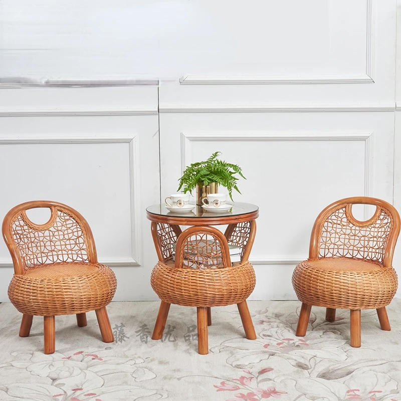 Balcony Small Table and Chair Rattan Chair Three-piece Leisure Small Coffee Table