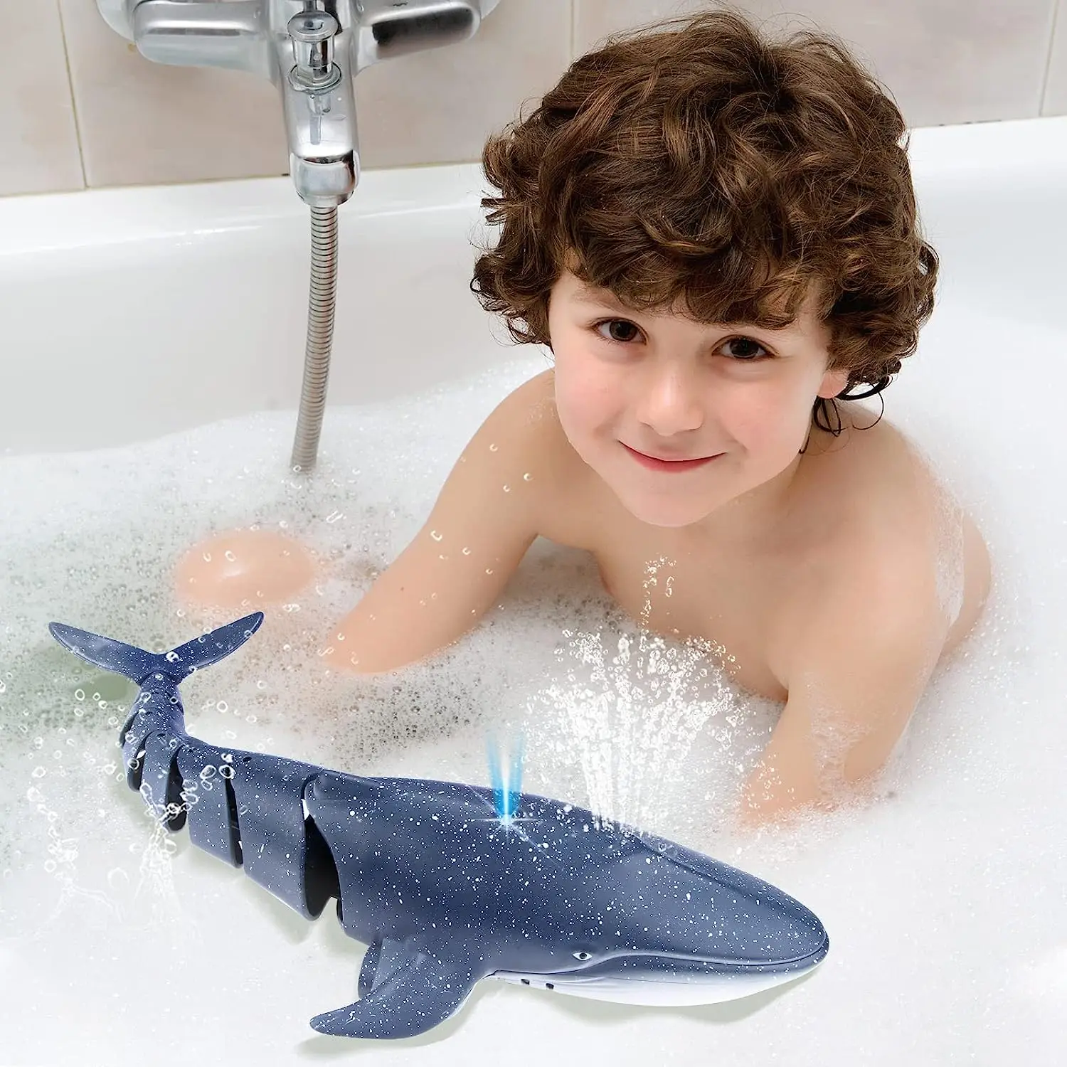 2025 New Remote Control Whale Toy Remote Control Whale Shark 2.4G Water Spray Simulation Model Whale Children's Toy Gift 6