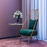 Nordic Style Gold Metal Iron Wire Chair 5