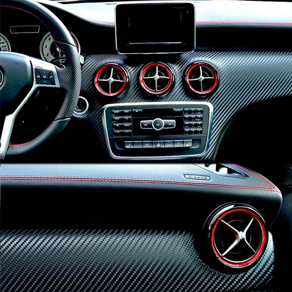 2 Pezzi Coperture Decorativa In Acciaio Per Bocchette Aria Auto Per Mercedes Classe C (2015-2018) E GLC (2016-2018) Con Finto Diamante