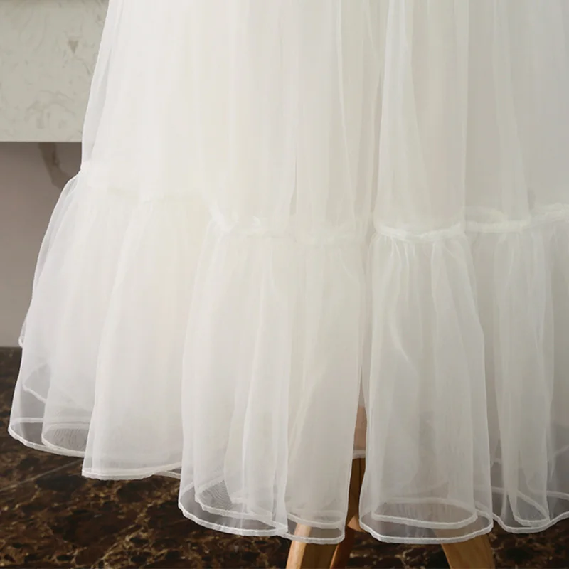 White Black Organza Petticoats 80cm long Crinoline Bridal Petticoats Underskirt For Wedding Dress petticoat skirt petticoat underskirt wedding underskirt wedding petticoat