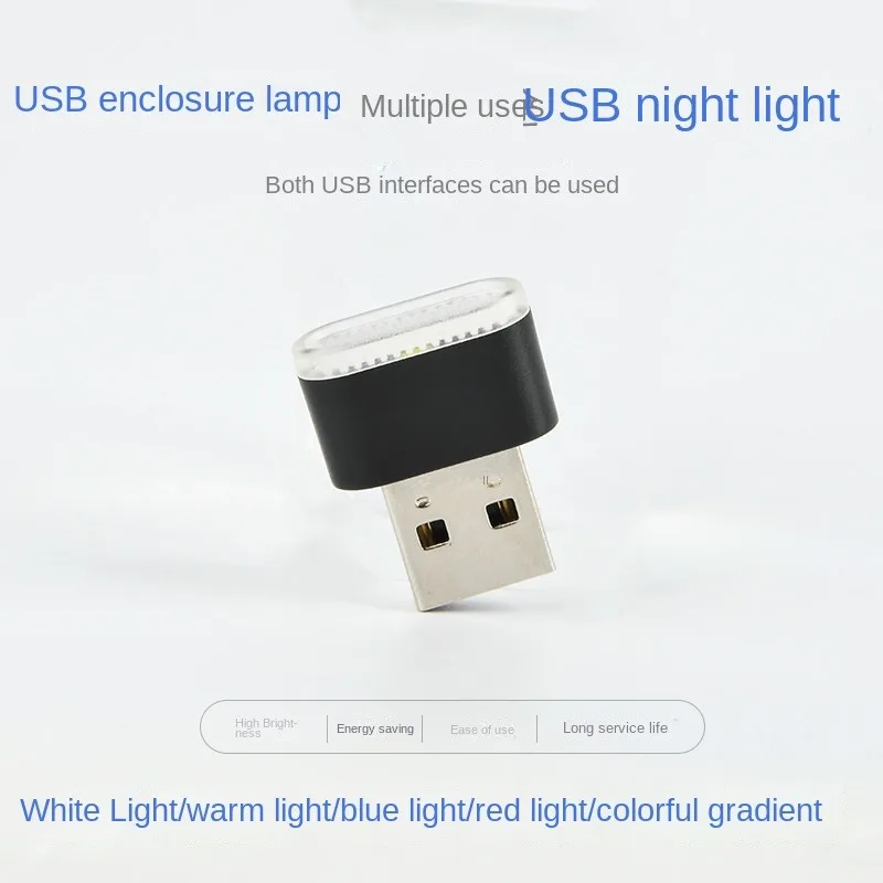 Mini LED Car Light Auto Interior Atmosphere USB Light Decor Plug And Play Lamp Emergency Lighting PC Auto Products led atmosphere lights