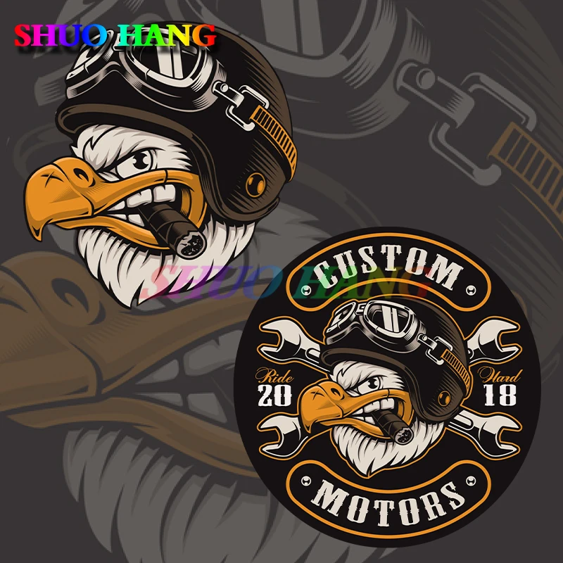 

Old School Bald Eagle Smoking A Cigar Car Stickers, AMERICAN EAGLE Personalized Motorcycle Retro CHOPPER BOBBER HOT ROD TOOLS
