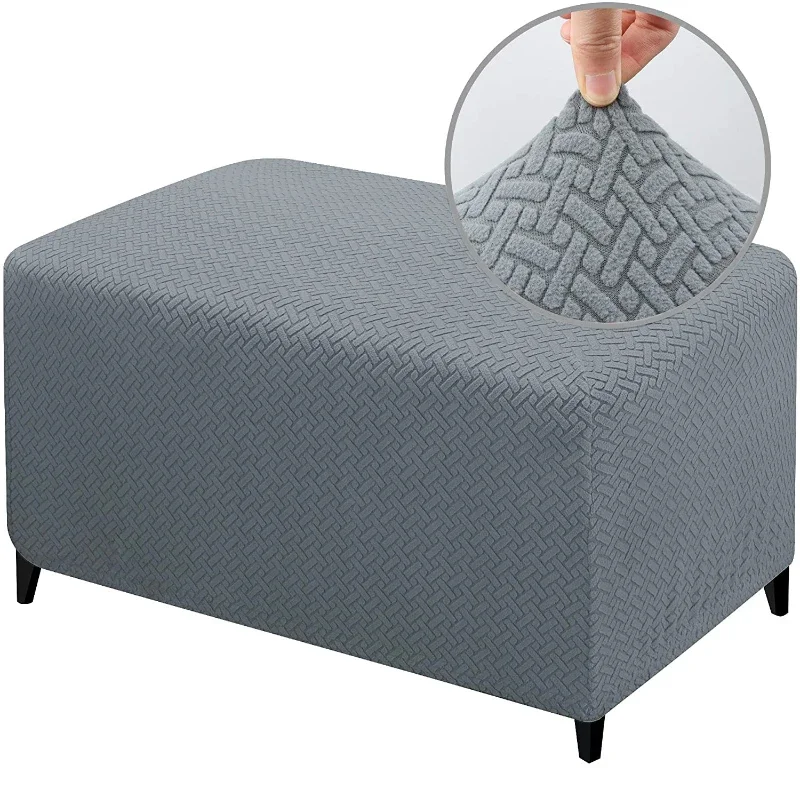 Premium Stretch Ottoman Slipcovers - Soft, Durable Fabric Protector