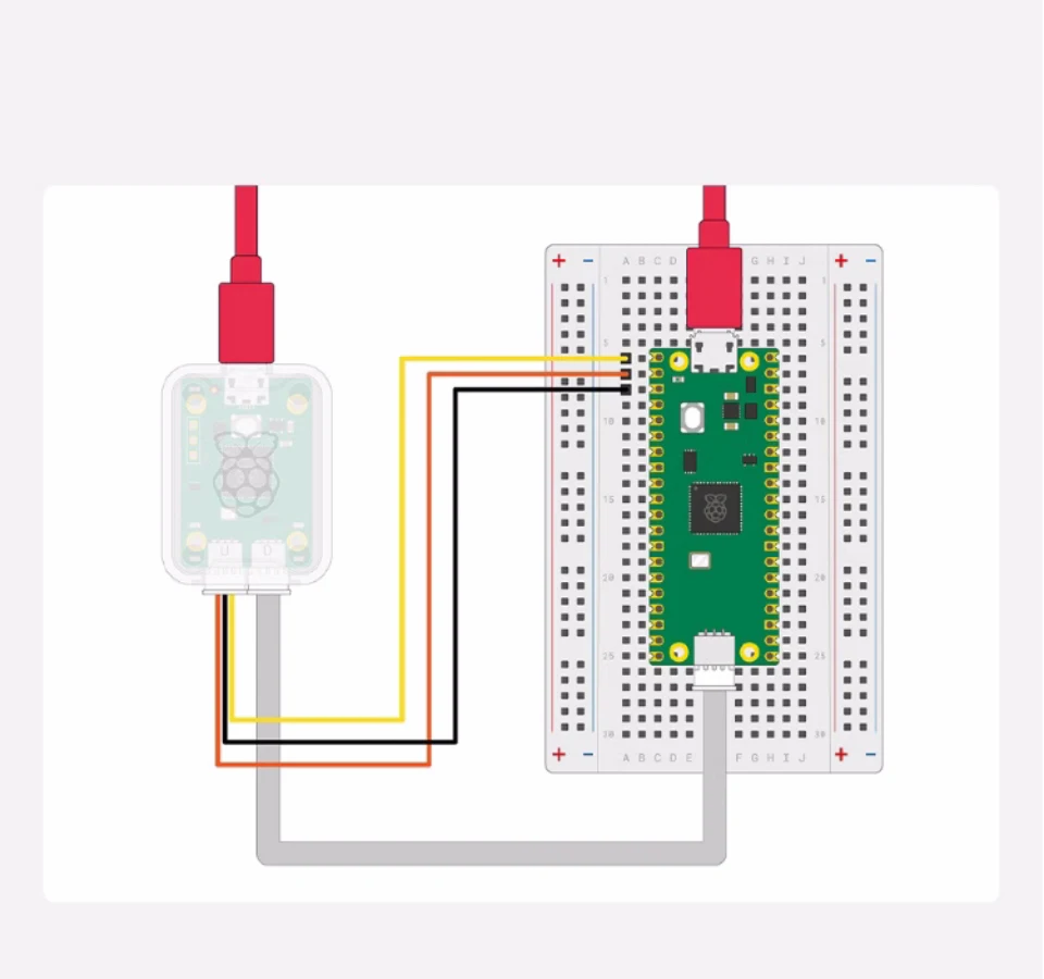 Himbeer Pi Debug Sonde Basis RP2040 mit USB-Kabel gehäuse 3x Debug Kabel Plug-and-Play Mikro controller Debugging – Detail 1