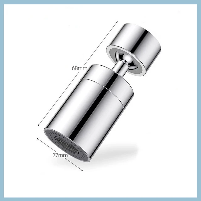 360° Swivel Dual-Function Anti-Splash Kitchen Faucet Aerator - Bathroom Water Filter Nozzle Mixer with Bubbler Diffuser 6