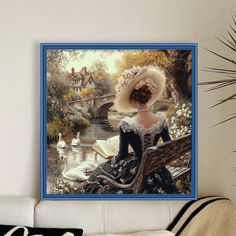 Eco Cotton Cross Stitch Kit for Girls with Embroidery Thread