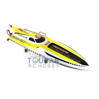DT RC Boat G30H ARTR 54" 30CC Engine Gasoline Fiber Glass RC Racing Boat Water cooling Rudder Propeller Yellow Model Toy TH02683 1