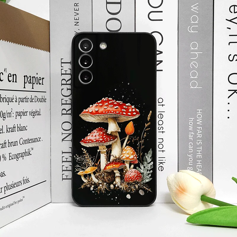 Cartoon Mushroom Collage Art Phone Case - Soft Cover s