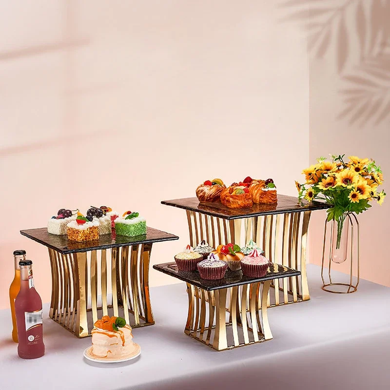 Creative cake rack Fruit tray Dessert table Snack display rack Tea break stand Wedding food booth Cake stand cake display
