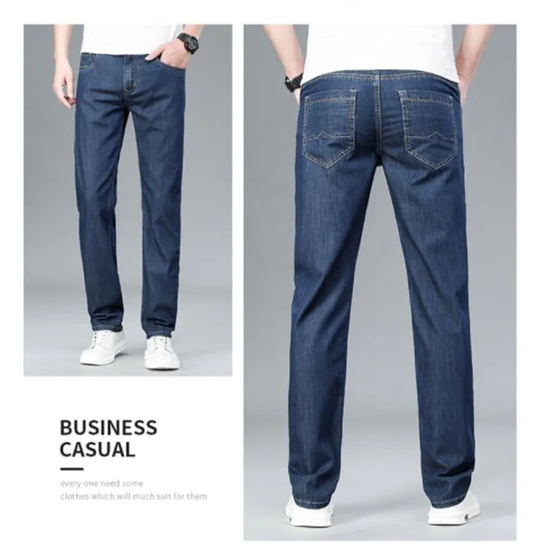 2022 New Winter and Autumn Mens Casual Jeans Fashion Slim Cotton Denim Pants Skinny Jeans
