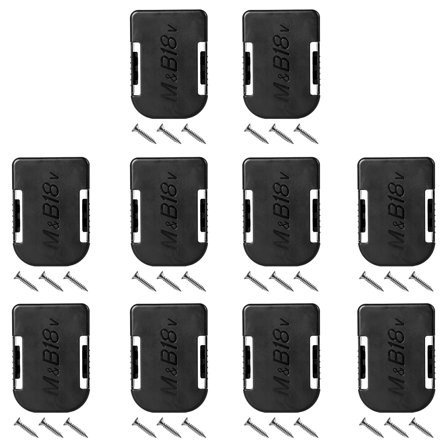 10Pcs Tools Power Battery Mounts Storage Stand Holder Battery Hold Shelf Rack Storage Case Per Makita 18V 14.4V Fit Bosch