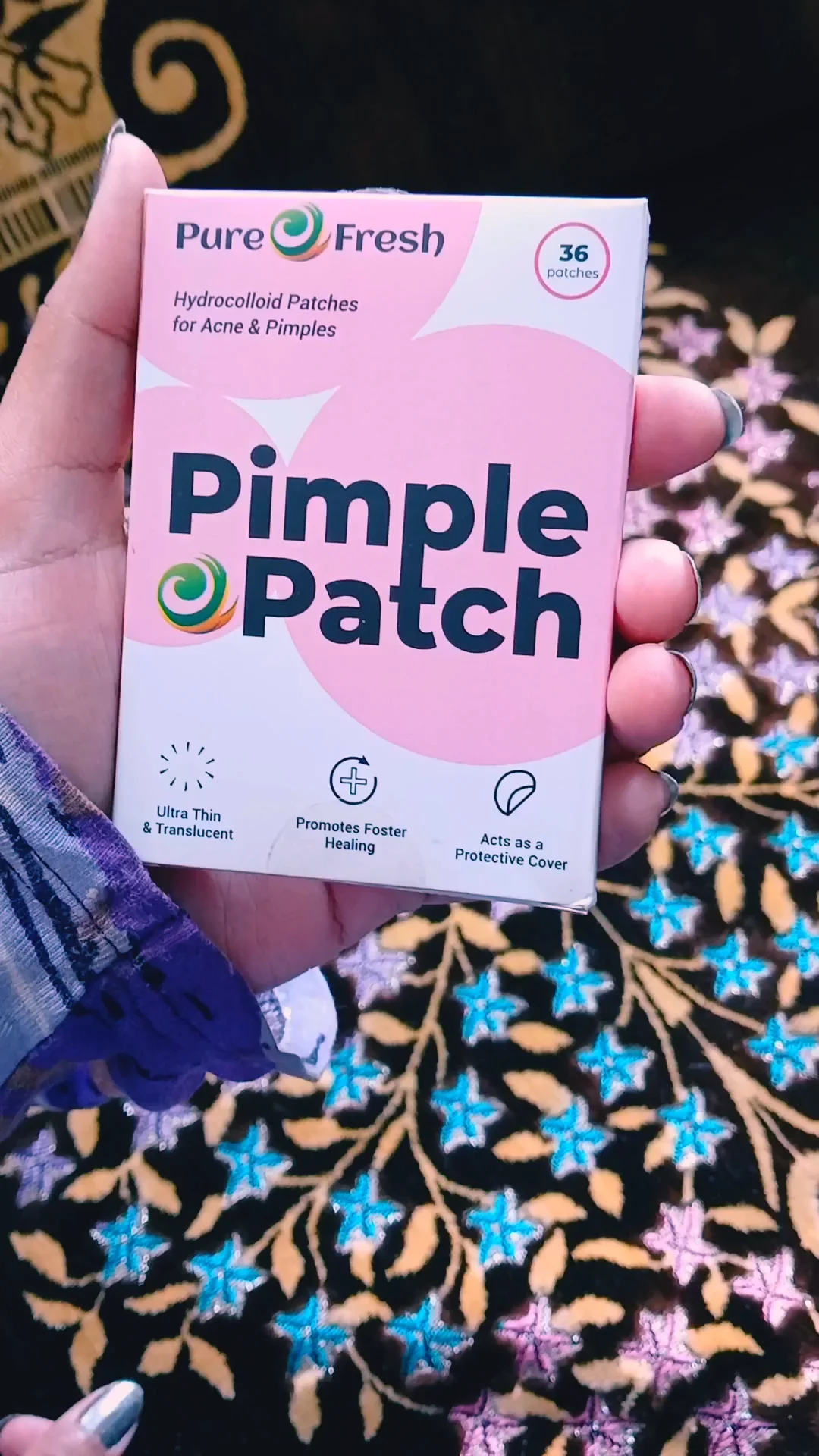 Pure O Fresh Pimple Patch | 36 Pcs Invisible Acne Pimple Patch Stickers by Pure O Fresh for Covering Blemishes
