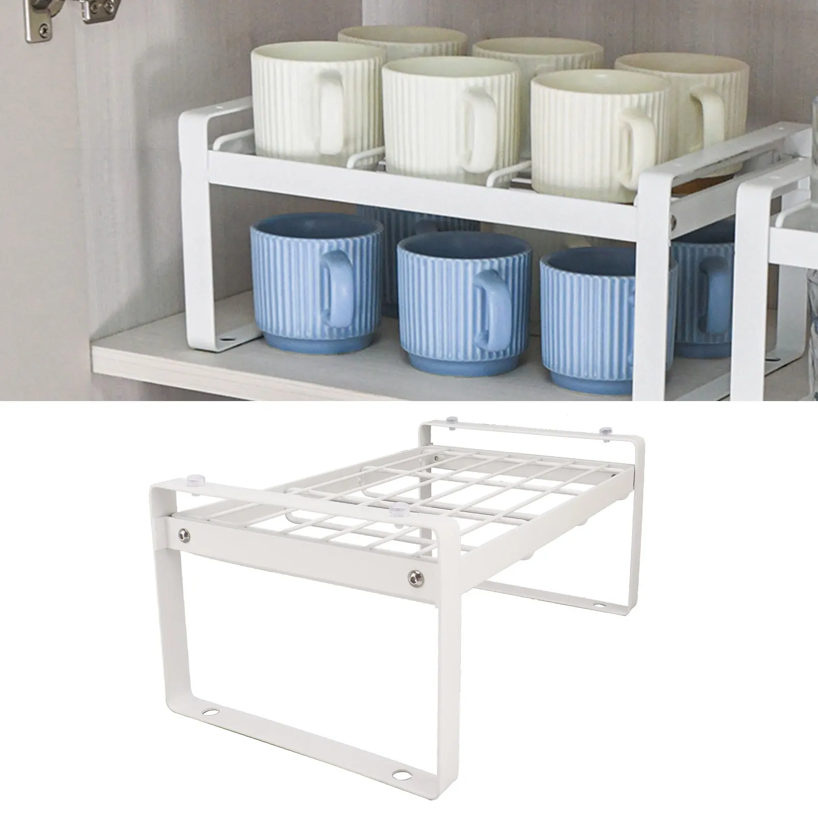 

Cabinet Water Bottle Storage Rack Multi Tier Stackable Iron Space Saving Water Bottle Organizer For Kitchen Countertop Fridge