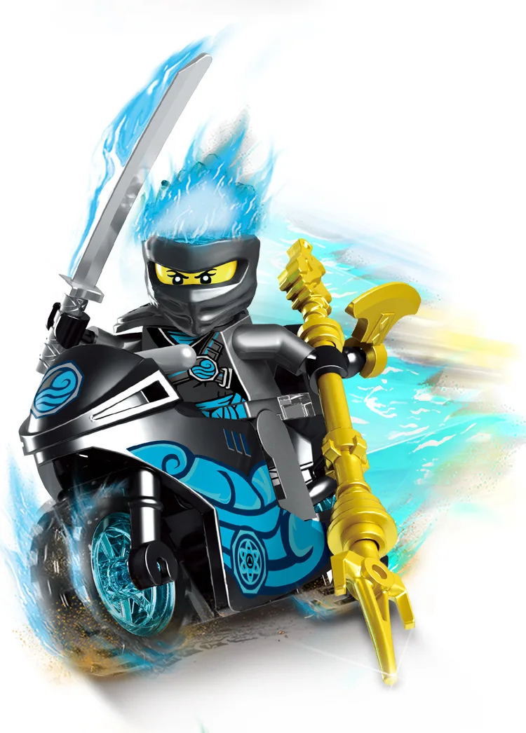 Action Figures Toys Mini Figure Toys Phantom ninja character model blocks motorcycle assembly blocks puzzle toys for boys