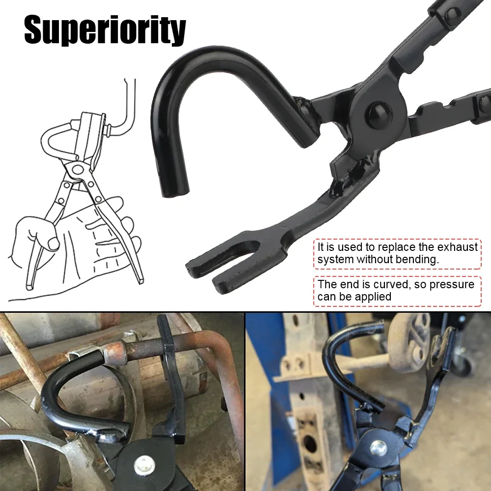 Exhaust Hanger Pliers Kit Professional Rubber Gasket Puller Heat-Resistant Gripper for Car/Truck/Motorcycle Repair